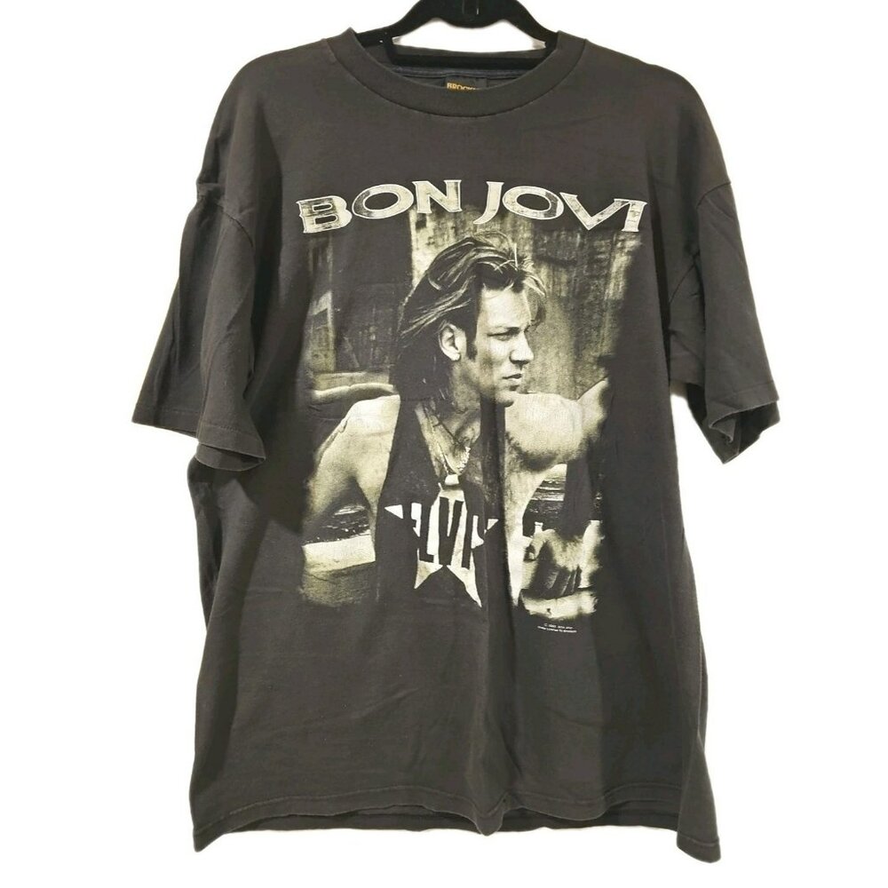 Vintage Faded Bon Jovi 1993 I Believe Tour Men's XL Black RARE Collectible USA